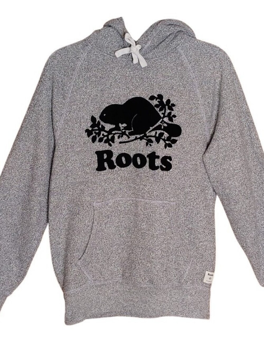Roots Gray Crewneck Hoodie with Beaver Logo